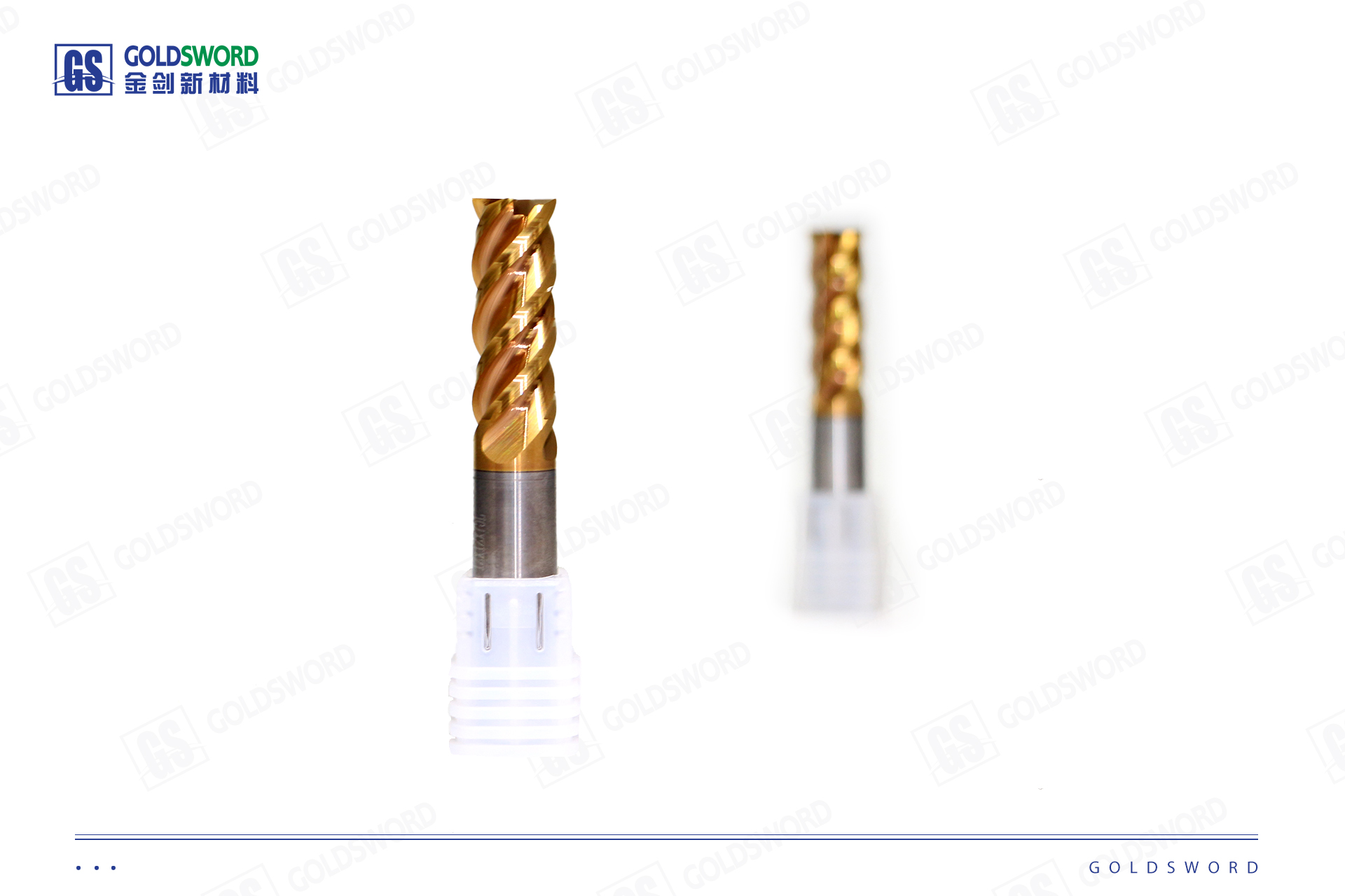 4-edge flat bottomed hard alloy end mill HRC58° 12×30×D12×75L